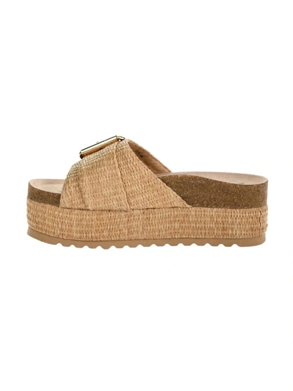 NEW DL1990 Palm Island Platform Sandals - Natural